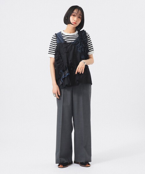 ブラウス シャツ 「別注」TORI-TO / コラージュ ノースリーブ シャツ レディースの画像