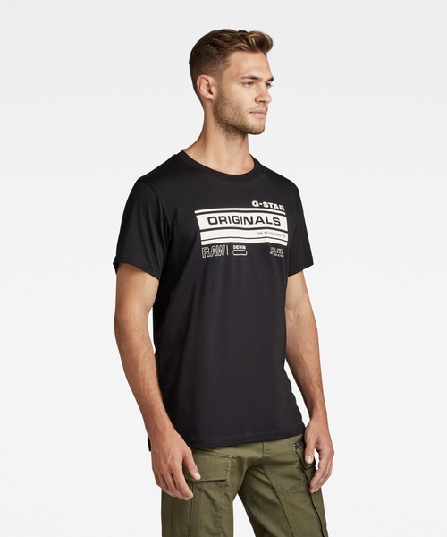 「G-STAR」 半袖Tシャツ X-LARGE ダークブラック メンズ_画像3