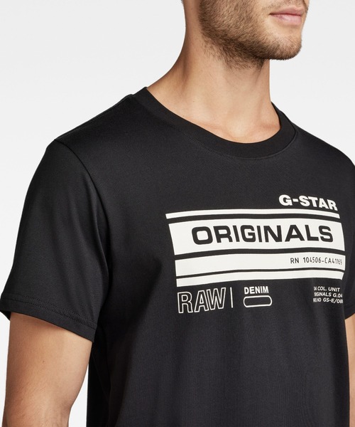 「G-STAR」 半袖Tシャツ X-LARGE ダークブラック メンズ_画像6
