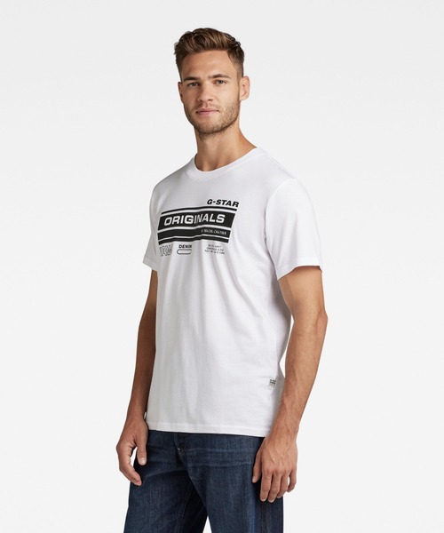「G-STAR」 半袖Tシャツ X-LARGE ダークブラック メンズ_画像9