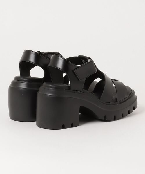 「ABC-MART」 ヒールサンダル MEDIUM ブラック レディース_画像2