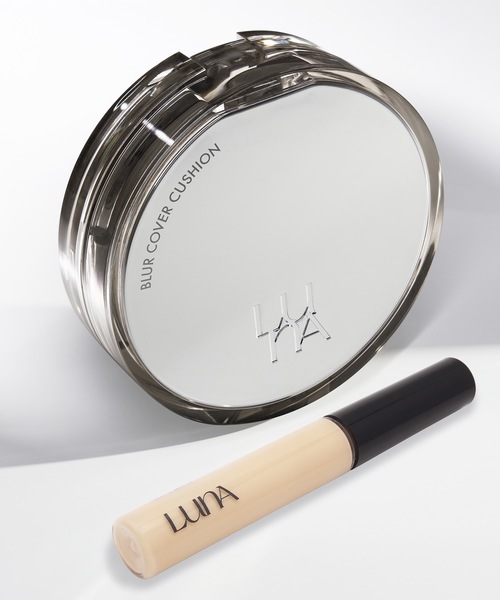 【おもち】ファンデーションセット4個 ファンデーション LUNA（ルナ） ブラーカバークッション キーリング