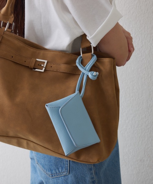 トートバッグ :「ZOZO限定」「ONOFF使用可能！A4サイズ収納可能！」ポーチ付きベルトデザインBAG レディースの画像