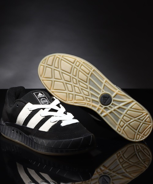 「adidas」 ローカットスニーカー 28.5糎 黒いこと メンズ