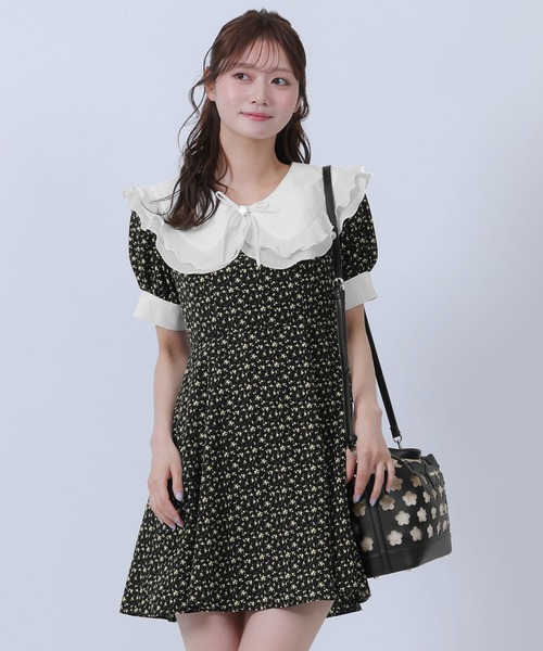 MARY QUANT merryjenny ビッグカラーフラワー ワンピース MARY QUANT（マリークヮント） ワンピース マリークワント ビッグ