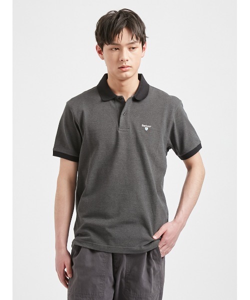Barbour（バブアー） ポロシャツ 半袖 ロゴ バイカラー スポーツ