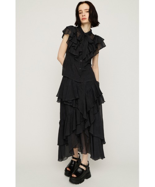SLY（スライ） ブラウス シャツ FRILL RIBBON BLOUSE フリルリボン