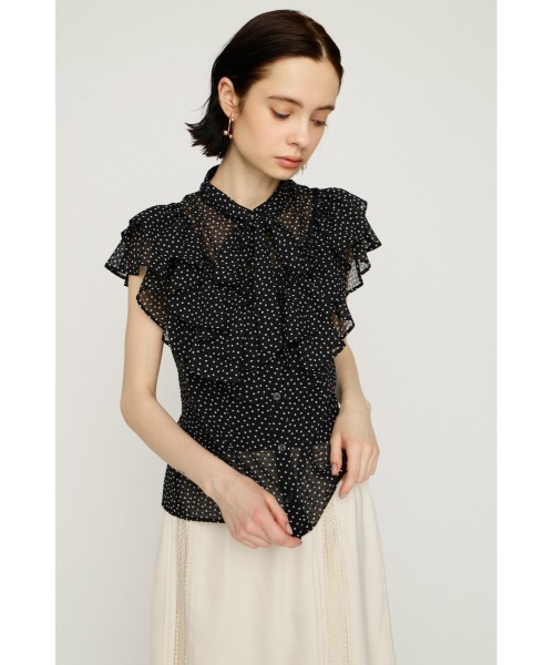 SLY（スライ） ブラウス シャツ FRILL RIBBON BLOUSE フリルリボン