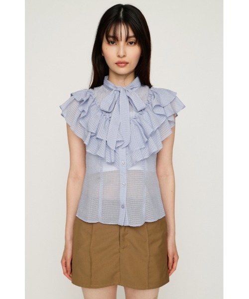 SLY（スライ） ブラウス シャツ FRILL RIBBON BLOUSE フリルリボン