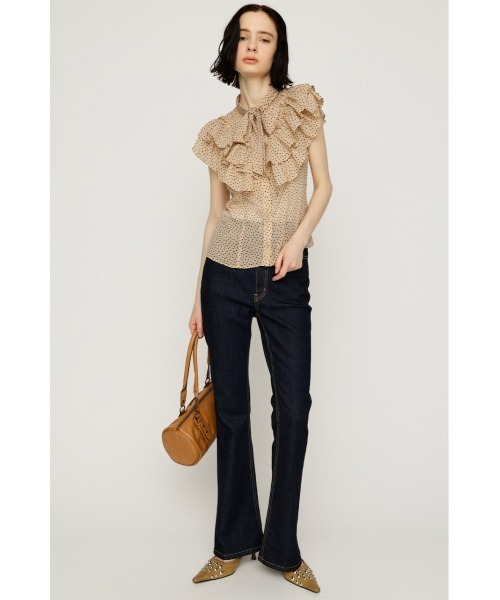 SLY（スライ） ブラウス シャツ FRILL RIBBON BLOUSE フリルリボン