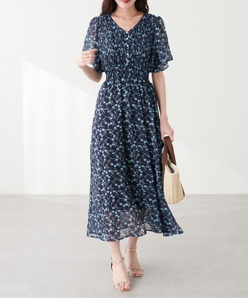 「natural couture」 半袖ワンピース MEDIUM ベージュ レディース_画像2