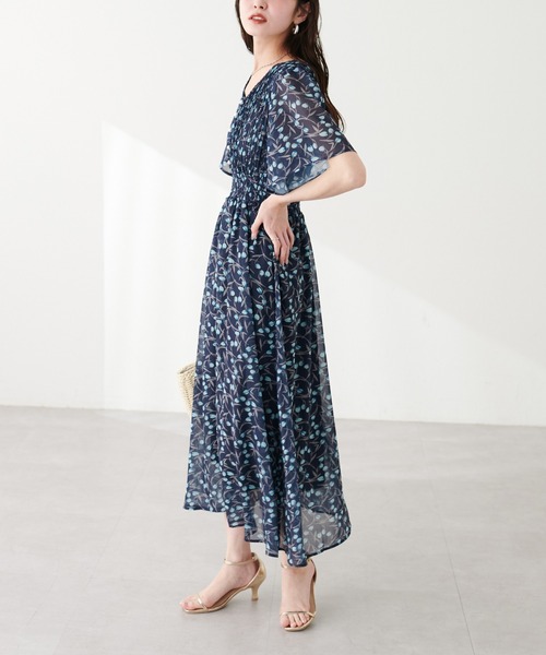 「natural couture」 半袖ワンピース MEDIUM ベージュ レディース_画像3