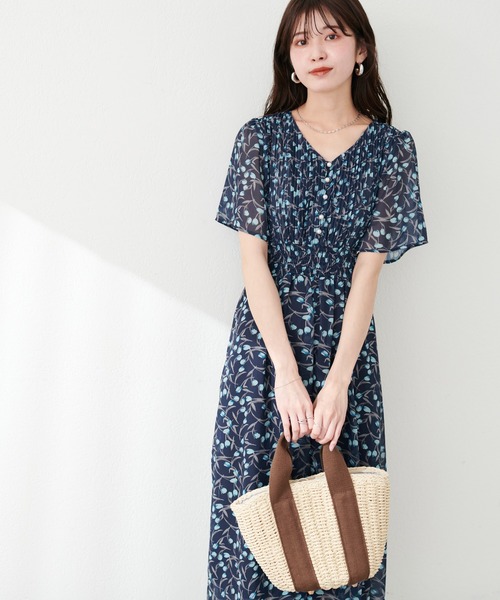 「natural couture」 半袖ワンピース MEDIUM ベージュ レディース_画像6