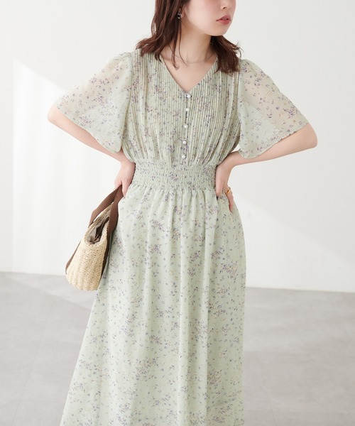 「natural couture」 半袖ワンピース MEDIUM ベージュ レディース_画像9