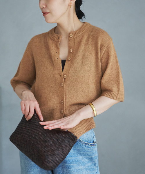 plage（プラージュ） カーディガン Mohair Mix Hansode カーディガン