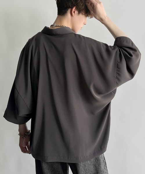 「Classical Origin」 7分袖シャツ LARGE カーキ メンズ_画像5