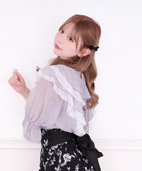 「apres jour」 7分袖ブラウス フリー ブラック レディース_画像9