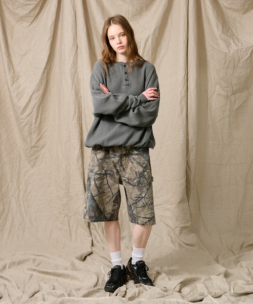 「WETTEMPT」 長袖Tシャツ LARGE チャコールグレー メンズ_画像5