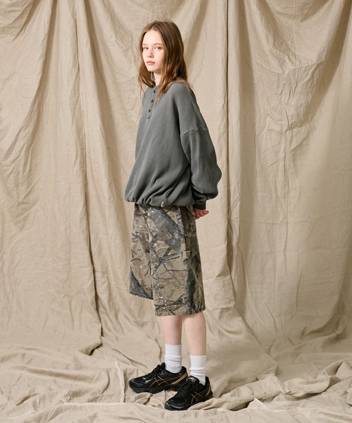 「WETTEMPT」 長袖Tシャツ LARGE チャコールグレー メンズ_画像7