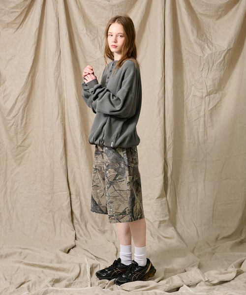 「WETTEMPT」 長袖Tシャツ LARGE チャコールグレー メンズ_画像8