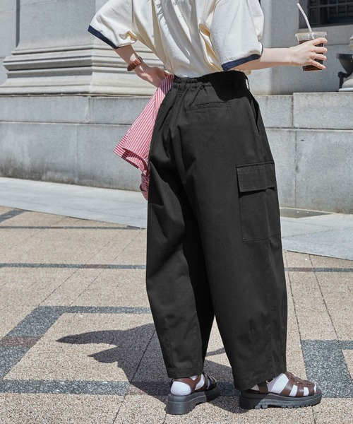 「MONO-MART LADY'S」 カーゴパンツ M カーキ レディース_画像4
