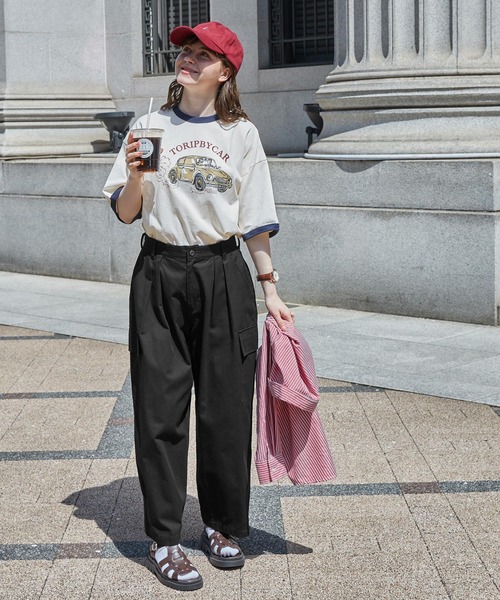 「MONO-MART LADY'S」 カーゴパンツ M カーキ レディース_画像5