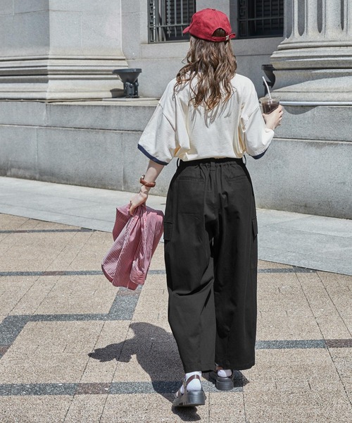 「MONO-MART LADY'S」 カーゴパンツ M カーキ レディース_画像7