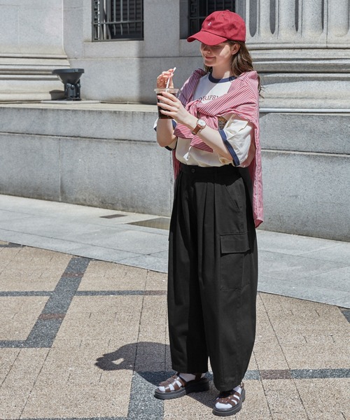 「MONO-MART LADY'S」 カーゴパンツ M カーキ レディース_画像9