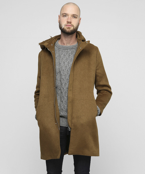 してある コート Paypayモール店 通販 Paypayモール チェスターコート フード付き比翼