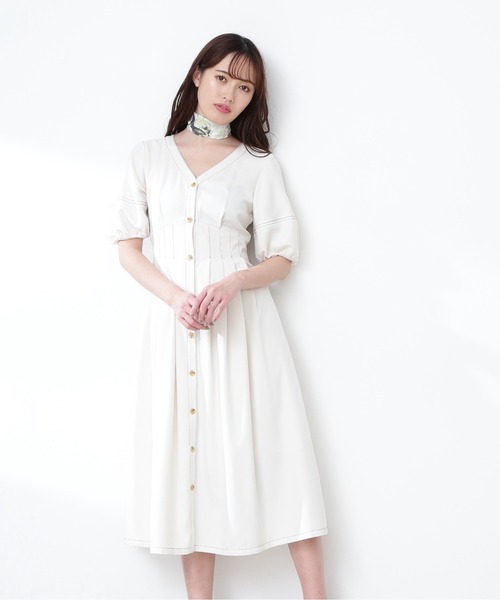 ワンピース タックウエストスカーフ付ワンピース Zozotown Paypayモール店 通販 Paypayモール