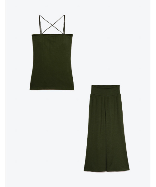 パジャマ ルームウェア ナローストラップキャミ＆ロングパンツ/セットアップ/SLEEPY SLEEPY レディース