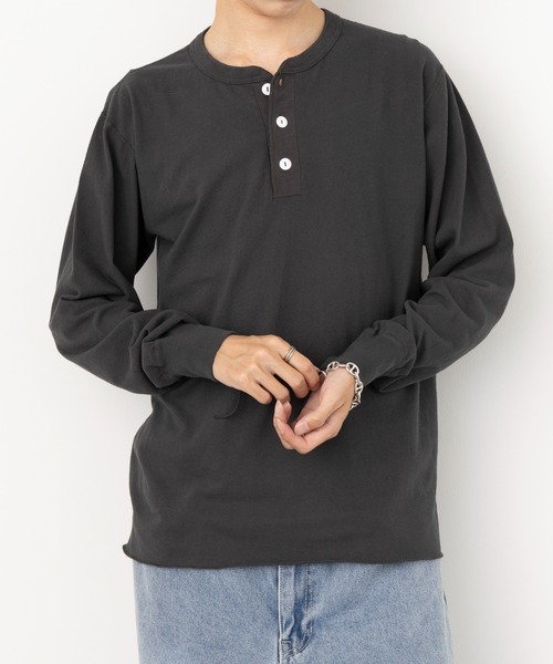 Healthknit（ヘルスニット） tシャツ 「Healthknit」ヘンリーネック