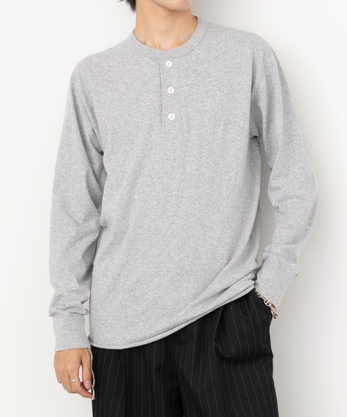 Healthknit（ヘルスニット） ヘンリーネック スマホショルダー tシャツ