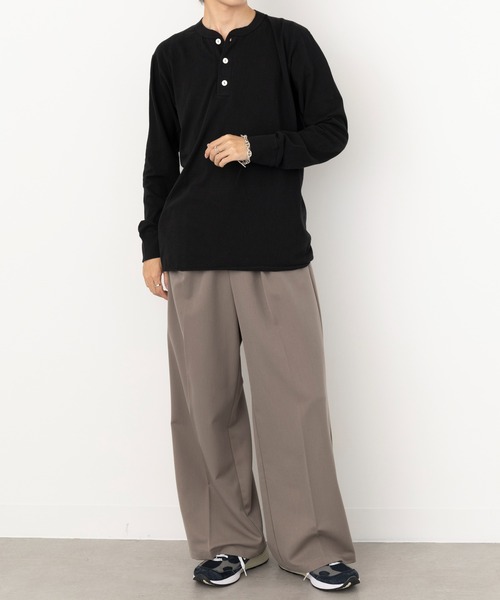 Healthknit（ヘルスニット） ヘンリーネック スマホショルダー tシャツ