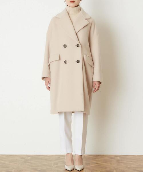 【新品・未使用】CASA FLINEダブルブレストコート/BEIGE 新品・未使用】CASA FLINEダブルブレストコート/BEIGE