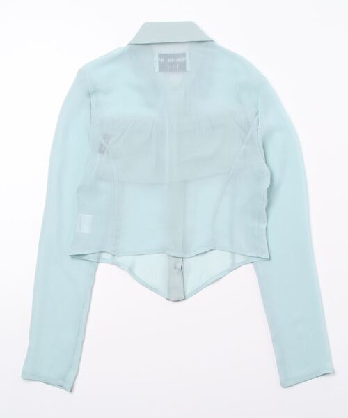 ブラウス シャツ A'GEM/9 × .kom「ODD ONE OUT/オッドワンアウト」See-through layered shirts/シース ODD ONE OUT ブラウス シャツ A'GEM/9 × .kom「ODD OUT/オッド