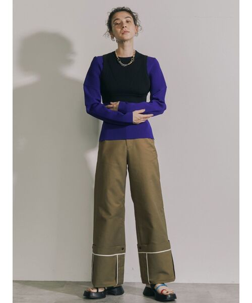 UN3D.タンクトップ ノースリーブ IRREGULAR HEM TT UN3D. タンクトップ ノースリーブ IRREGULAR HEM TT / イ
