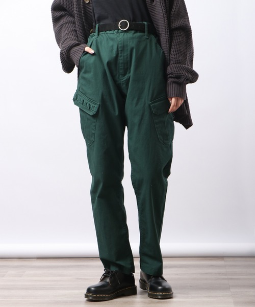 3673【美品】ブルネロクチネリ カーゴパンツ ワイドパンツ グリーン XXL KRIFF MAYER（クリフメイヤー） ワイドパンツ スマホショルダー カーゴ