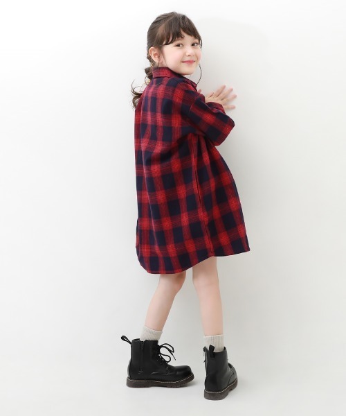 devirock（デビロック） ワンピース 綿100% チェック柄 ネルシャツ