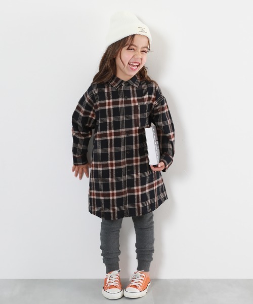 devirock（デビロック） ワンピース 綿100% チェック柄 ネルシャツ