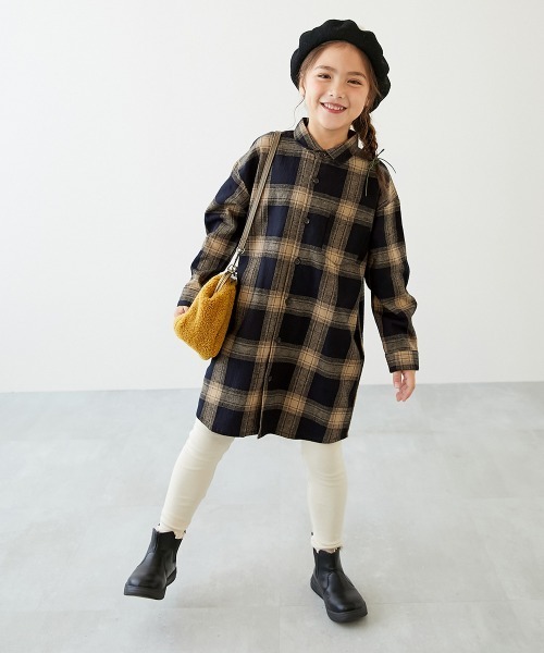 devirock（デビロック） ワンピース 綿100% チェック柄 ネルシャツ