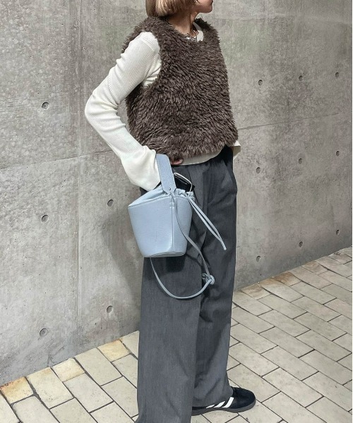 極美品◆ザリラクス◆ボアベスト ボアジレ 美品】THE RERACS （ザ リラクス） ボアベスト 黒 秋冬 ウール - メルカリ