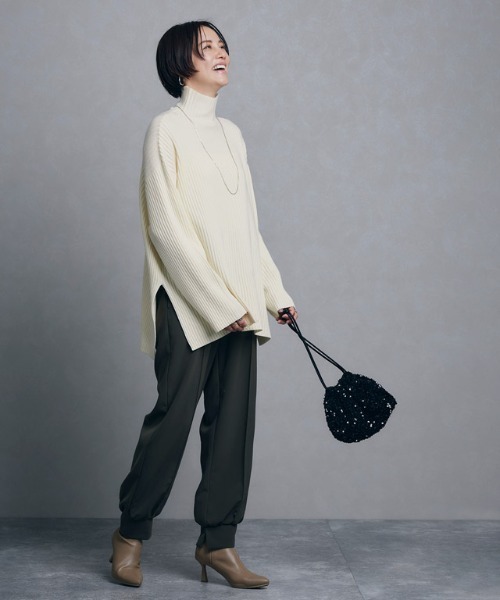 ニット セーター 「RASW」ハイネックオーバーリブニット レディース RASW ニット セーター 「RASW」ハイネックオーバーリブニット