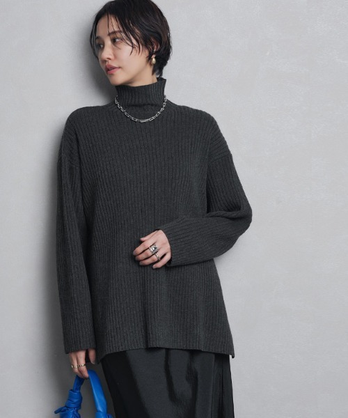 ニット セーター 「RASW」ハイネックオーバーリブニット レディース RASW ニット セーター 「RASW」ハイネックオーバーリブニット