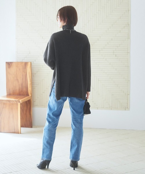 ニット セーター 「RASW」ハイネックオーバーリブニット レディース RASW ニット セーター 「RASW」ハイネックオーバーリブニット