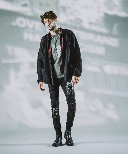 NO ID.（ノーアイディー） カーディガン 「NO ID.」Damage Knit V-Neck