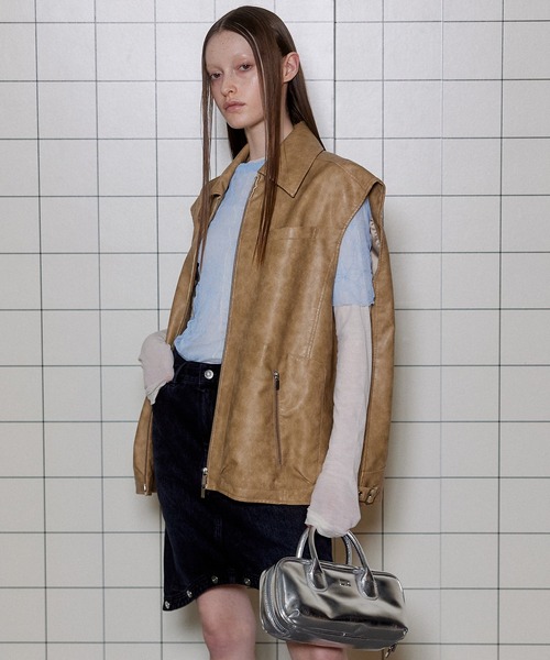 MAISON SPECIAL（メゾンスペシャル） ベスト ジレ Washed Vegan