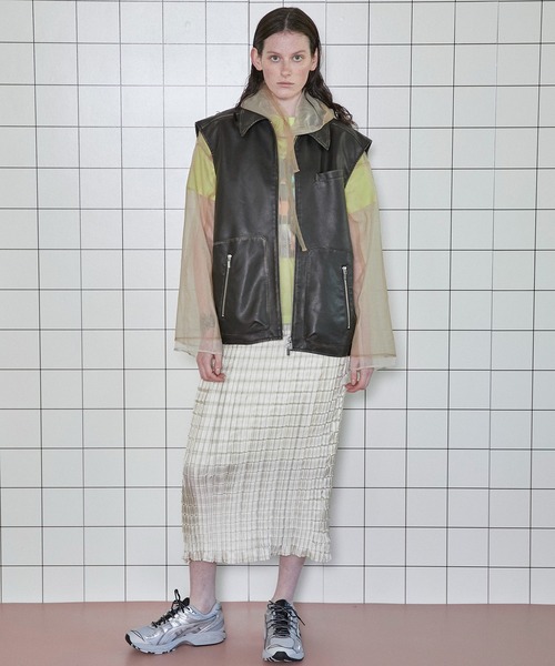 MAISON SPECIAL ベスト ジレ Washed Vegan Leather Vest