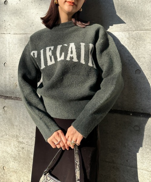 ニット セーター Logo Jacqard Pullover レディース