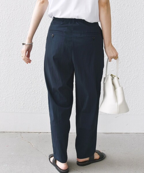 SHIPS パンツ 「手洗い可能」コットン ナイロン タック